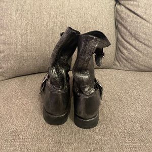 Frye Veronica Slouch Boots Black Metallic